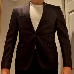 Burgundy Suit Jacket - Devred 1902 - Size 52 - Extra Slim Fit
